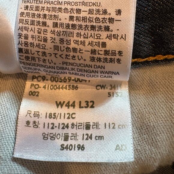 Levis 569 Jeans Mens Size 44x32 Blue Loose Fit Straight Leg 100% Cotton Casual - Picture 5 of 11